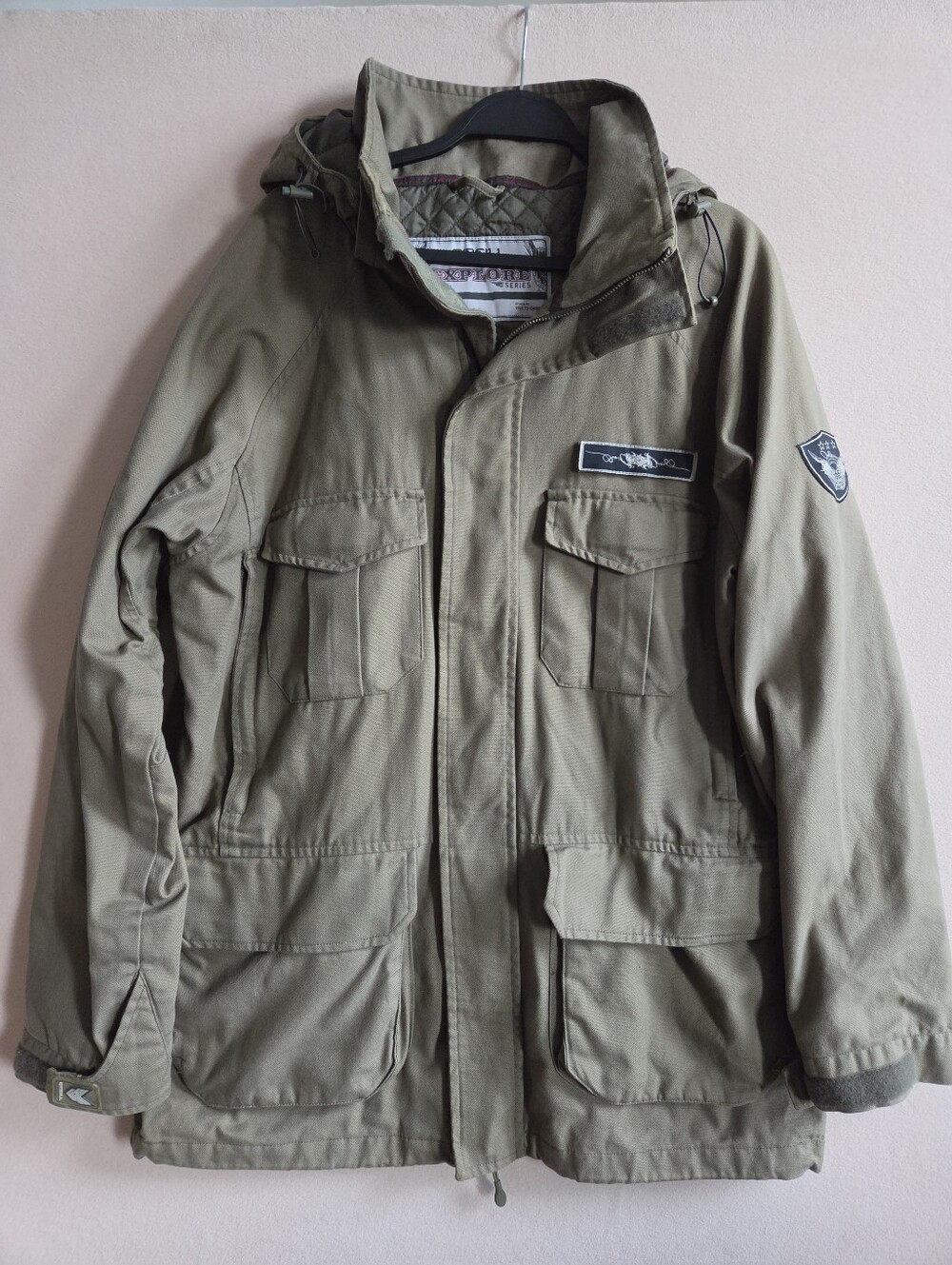 O'Neill Explore Series Military Field Snowboard Jacket Men's L Olive Canvas